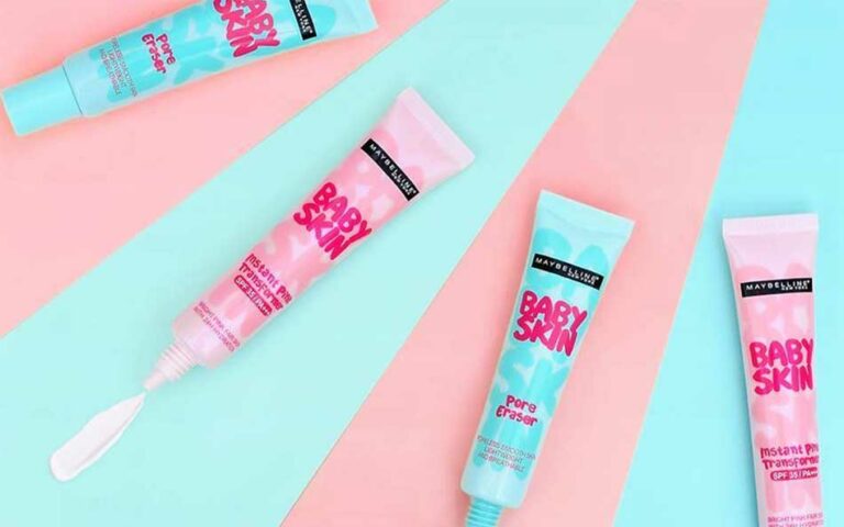 Perbedaan Primer Maybelline Baby skin  Pink dan Biru