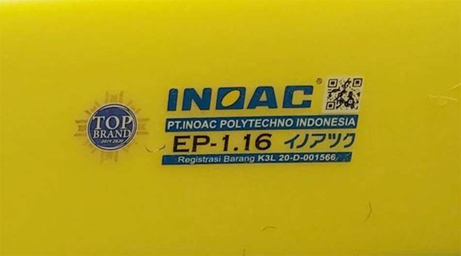 Perbedaan busa Inoac kuning dan biru